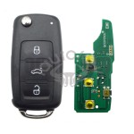 (433Mhz) 5K0837202BH/5K0837202DH Flip Key For VW Caddy Transporter( -2017)