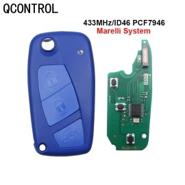 (433MHxz) Transponder Chip Flip Remote Control Auto Key For Fi-at 